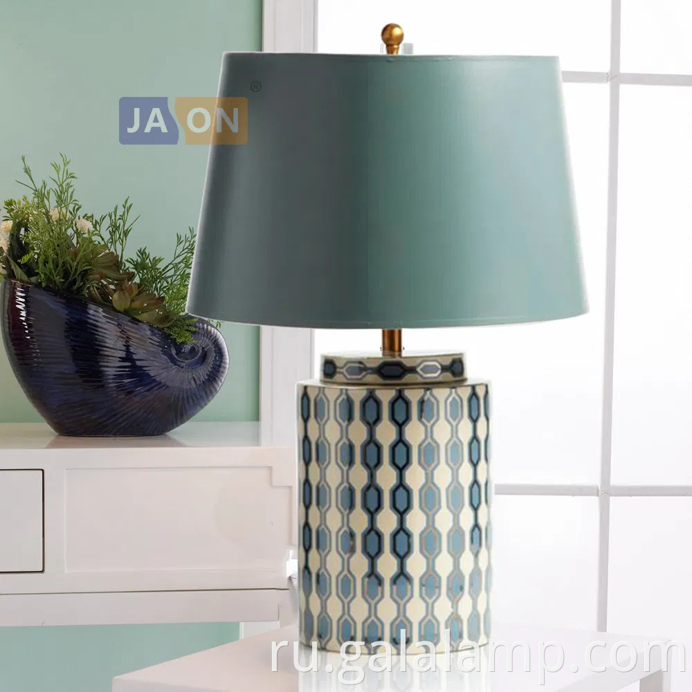 Элегантная светодиодная настольная лампа E27 с китайским керамическим дизайном